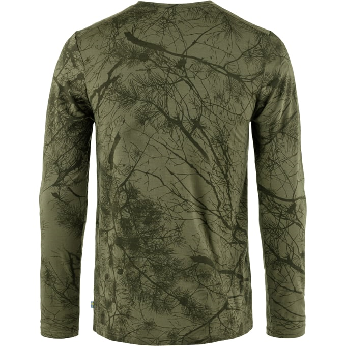 Fjällräven Värmland Wool LS M Green Camo - Afbeelding 2