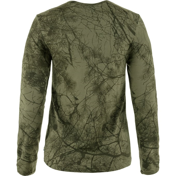 Fjällräven Värmland Wool LS W Green Camo - Afbeelding 2