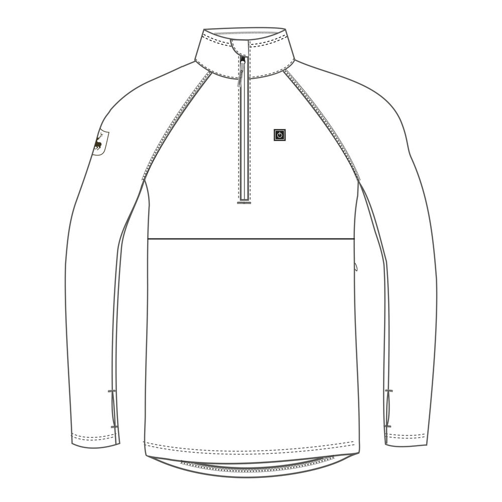 Deerhunter Heat Undershirt with zip-neck Black - Afbeelding 4