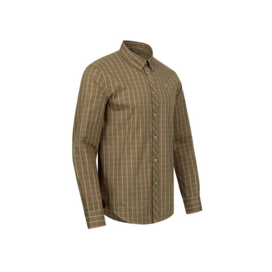 Blaser Men's Shirt Tristan 22 Dark Olive/Red Checked - Afbeelding 3