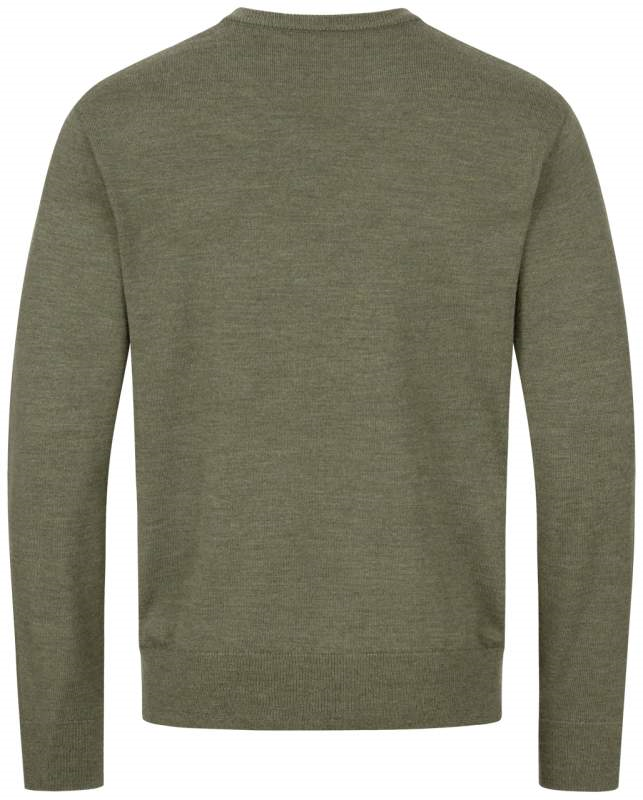 Blaser Men’s Merino V-Neck Sweater Dark Olive - Image 4
