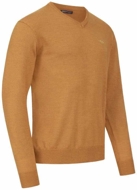 Blaser Men’s Merino V-Neck Sweater Rust - Image 4