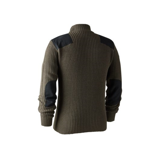 Deerhunter Rogaland Knit w. Zip Neck Brown Leaf Melange - Image 2
