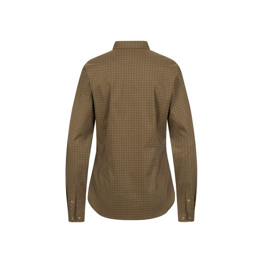 Blaser Ladies Stretch Blouse Sergia Dark Olive Checked - Afbeelding 2