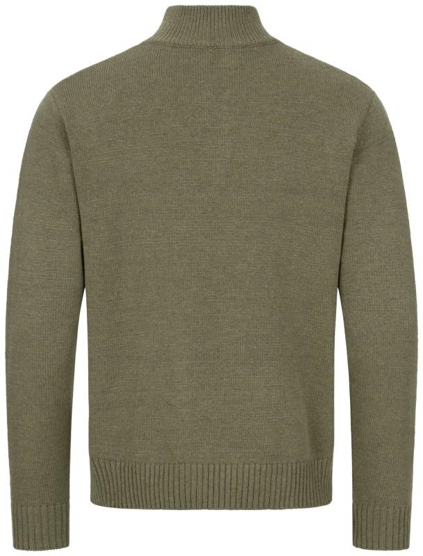 Blaser Men’s Wool HZ Sweater Dark Olive - Image 4