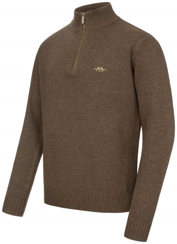 Blaser Men’s Wool HZ Sweater Dark Brown - Image 3