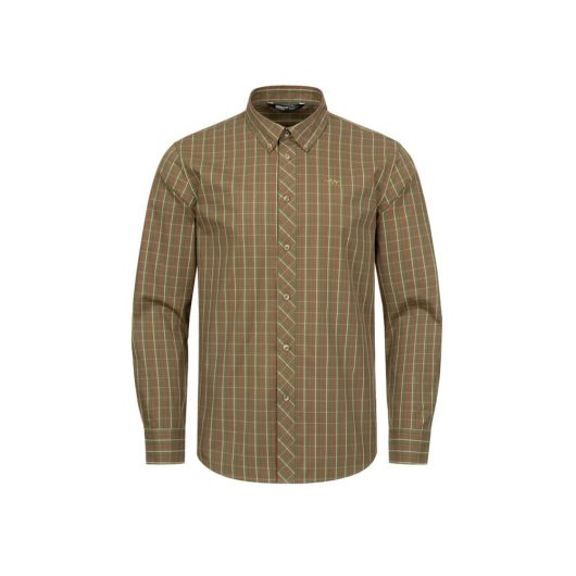 Blaser Men's Shirt Tristan 22 Dark Olive/Red Checked - Afbeelding 4