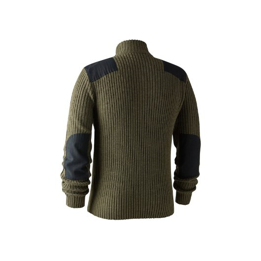 Deerhunter Rogaland Knit w. Zip Neck Adventure Green Melange - Image 2