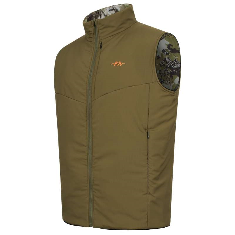 Blaser Men's Reversible Vest Endeavor Dark Olive / HunTec Camo - Afbeelding 5