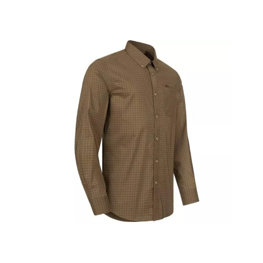 Blaser Men's Stretch Shirt Serge Dark Olive checked - Afbeelding 3