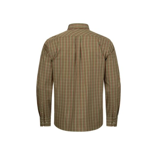 Blaser Men's Shirt Tristan 22 Dark Olive/Red Checked - Afbeelding 2